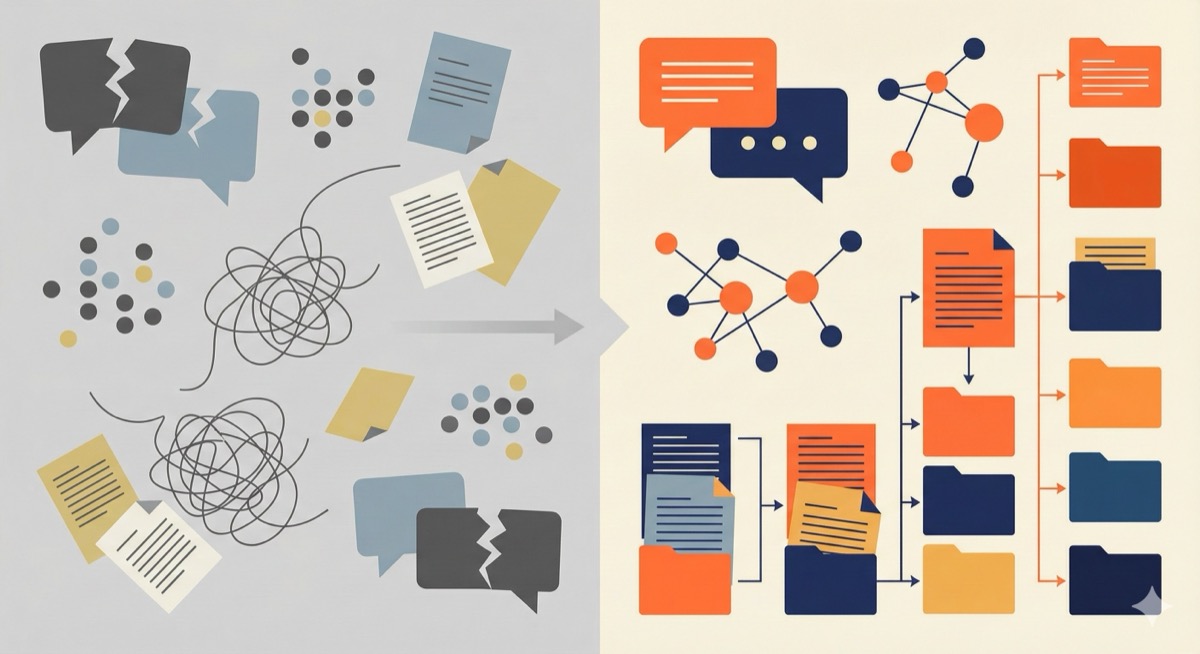 From scattered information to structured context